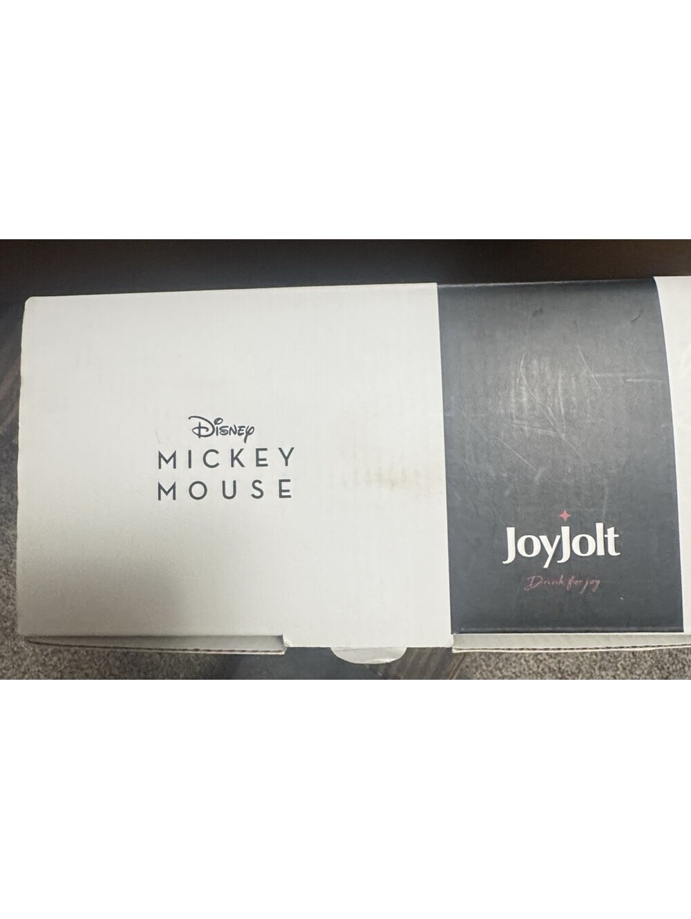 JoyJolt Disney Mickey Mouse Stemless Wine Glasses 2pc 20oz European Handmade NIB - Picture 3 of 5